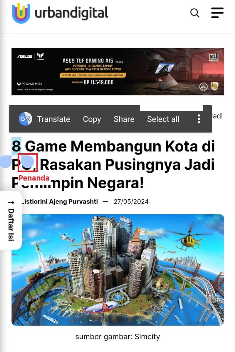 Cara Copy-Paste di Android 1