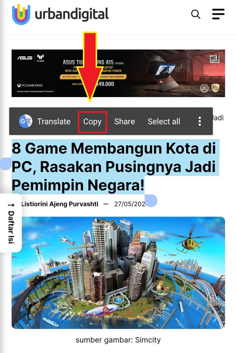 Cara Copy-Paste di Android 2