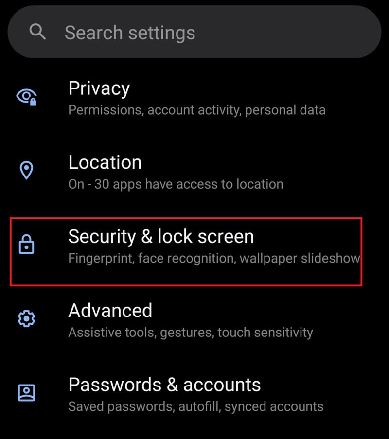 Cara Setting Password di HP Android 2