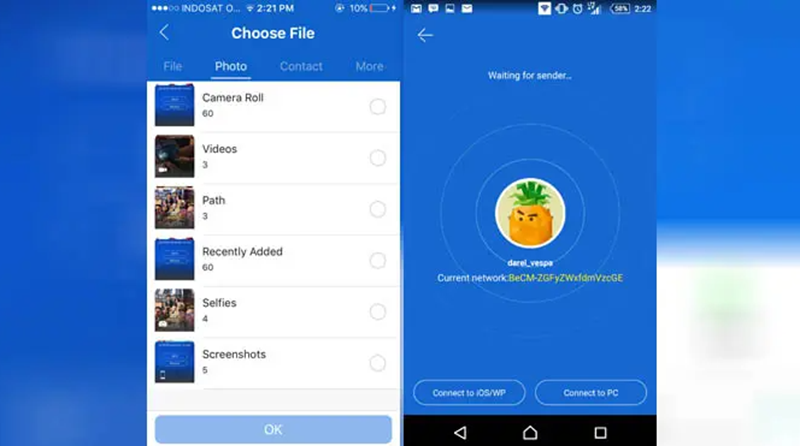 Share Foto Pakai Aplikasi SHAREit 2