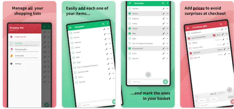 Shopping Lists (with widget)