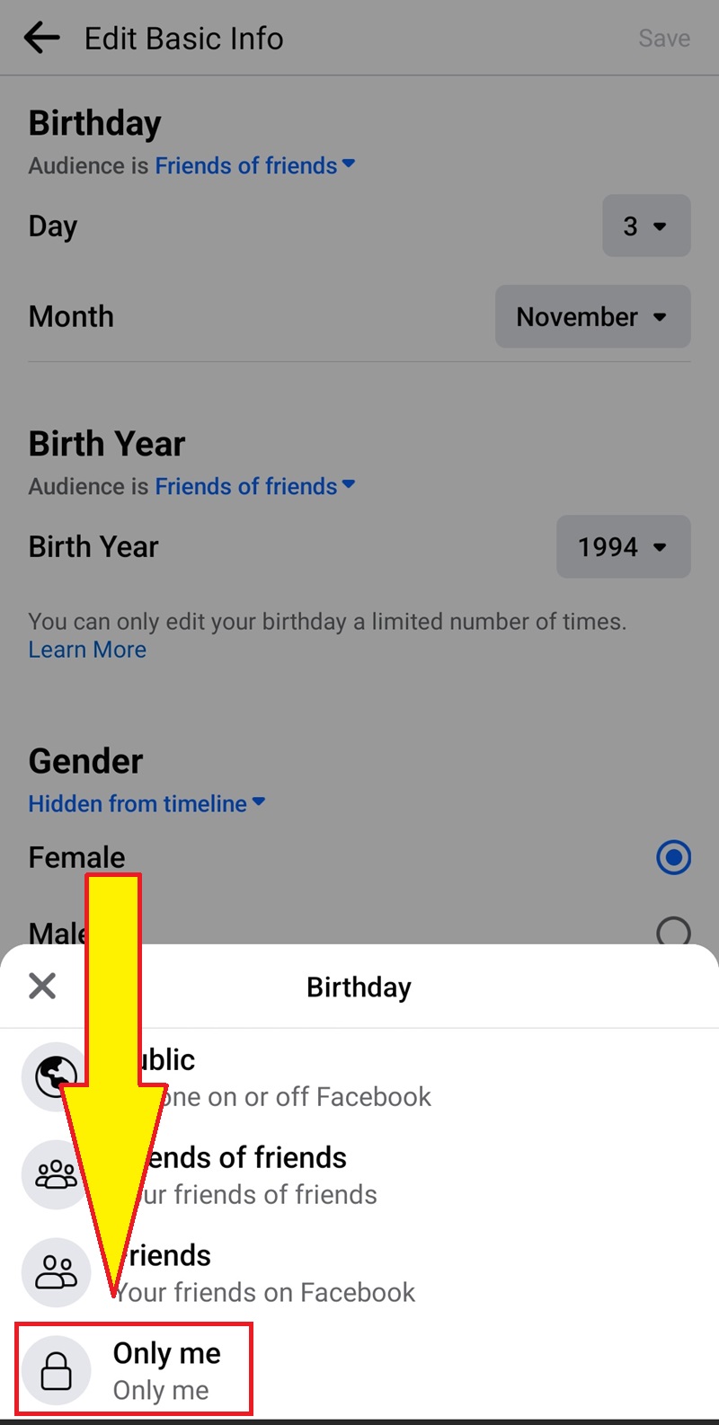 Menghilangkan Kalender Ulang Tahun Facebook Lewat HP 4