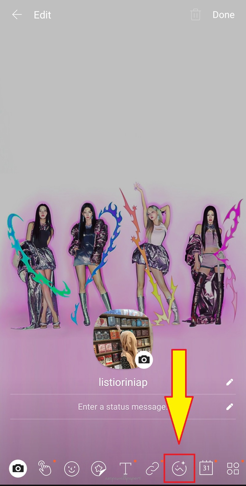 Cara Edit Profil di Kakaotalk 5