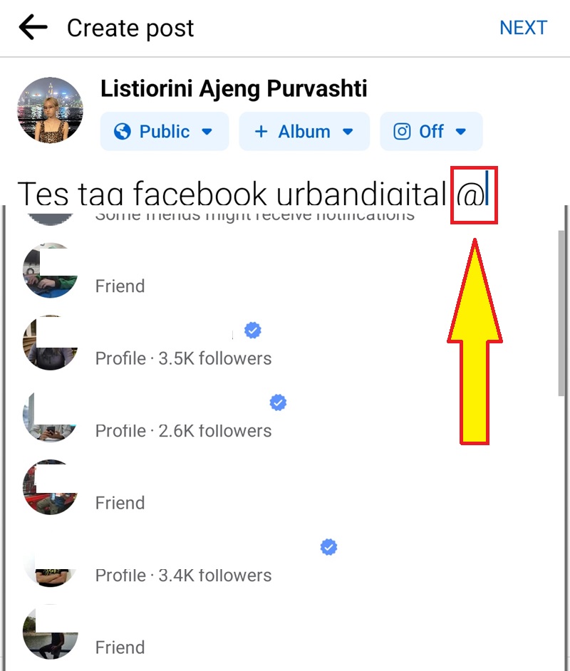 Cara Tag Teman di Facebook Lewat HP 2
