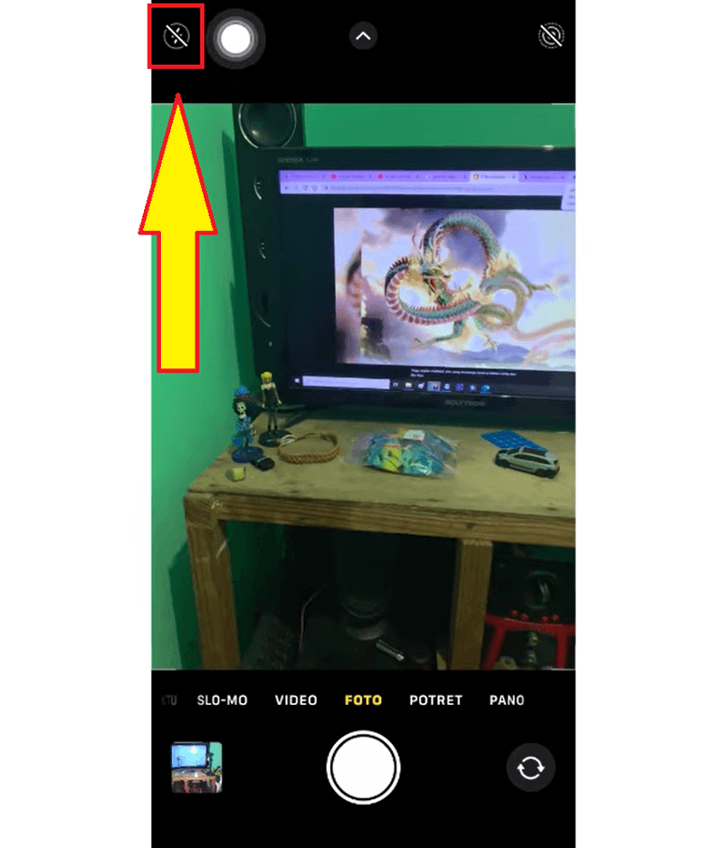 cara mematikan flash kamera iPhone 1