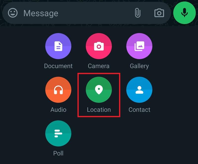 Location Sharing WhatsApp di HP 2