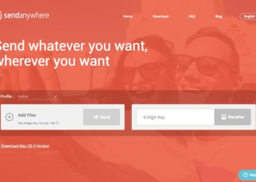 menggunakan send anywhere di browser