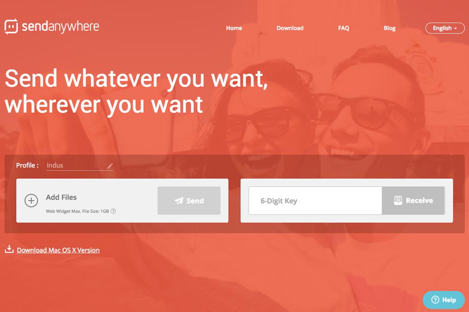 menggunakan send anywhere di browser