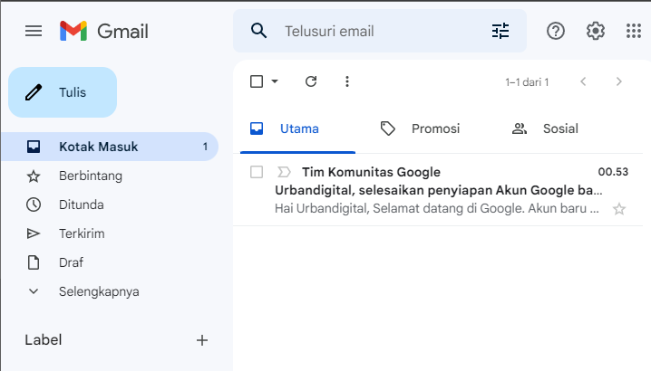 Cara Membuat Email Baru di Google Mail - Step Final