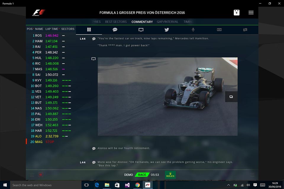 aplikasi formula 1 di windows 10 pc