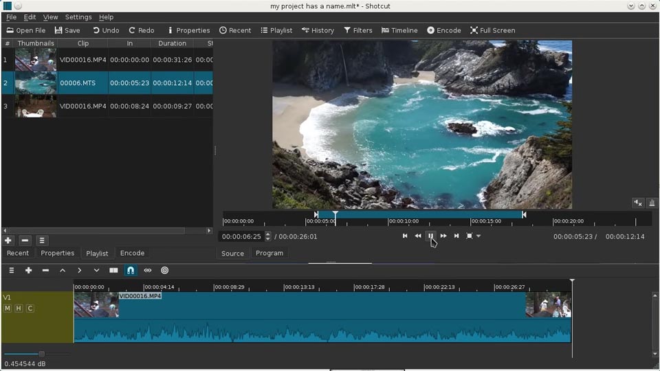shotcut video editor open source