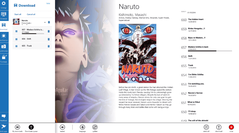 Manga Bird - Aplikasi baca manga windows