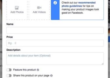 tambah foto di facebook shop