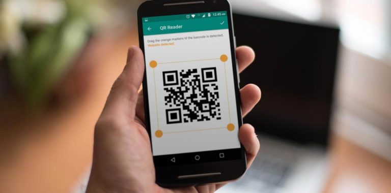 scan qr code di layar handphone android