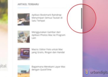 Memunculkan scroll bar Mac