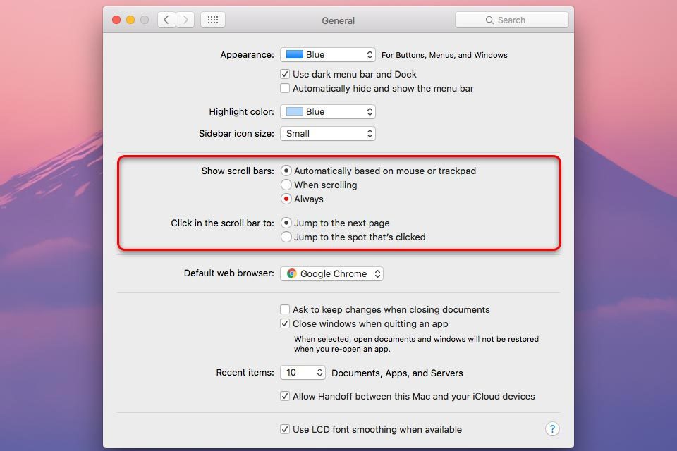 Bagaimana Menampilkan Scroll bar di Mac Secara Permanen