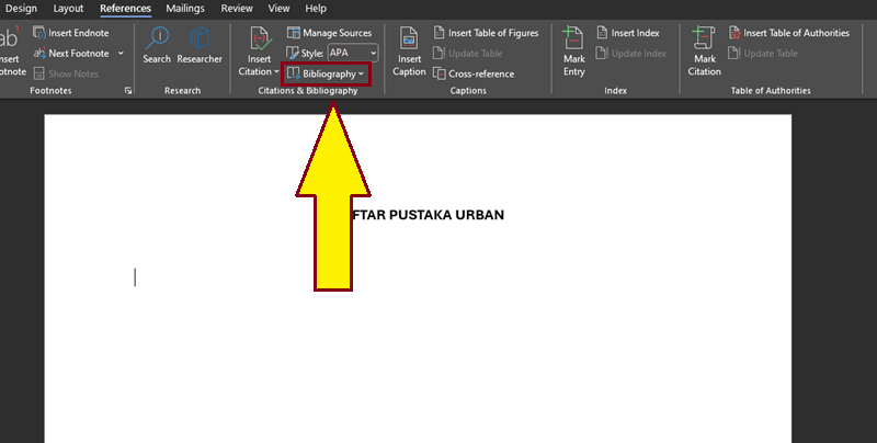 Cara Membuat Daftar Pustaka Ms Word 10