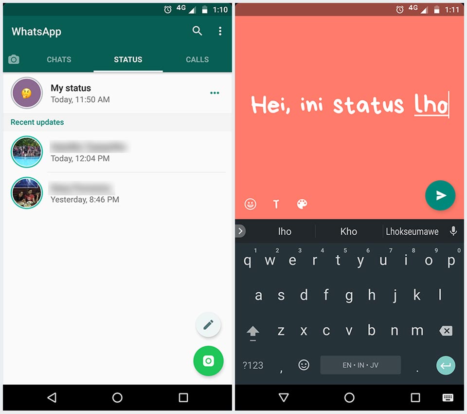 status whatsapp background warna