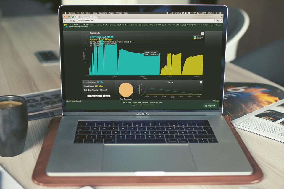 website speedtest speedofme