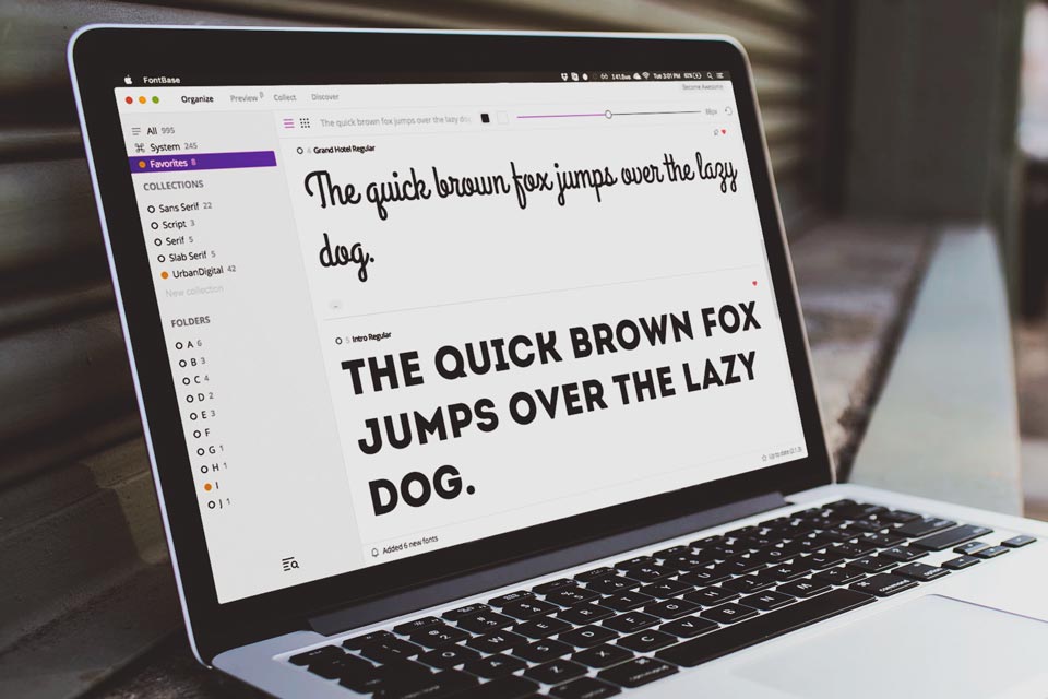 font manager gratis fontbase
