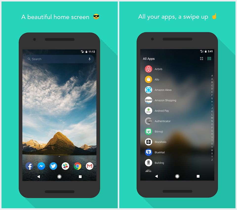 home screen dan aplikasi evie launcher android