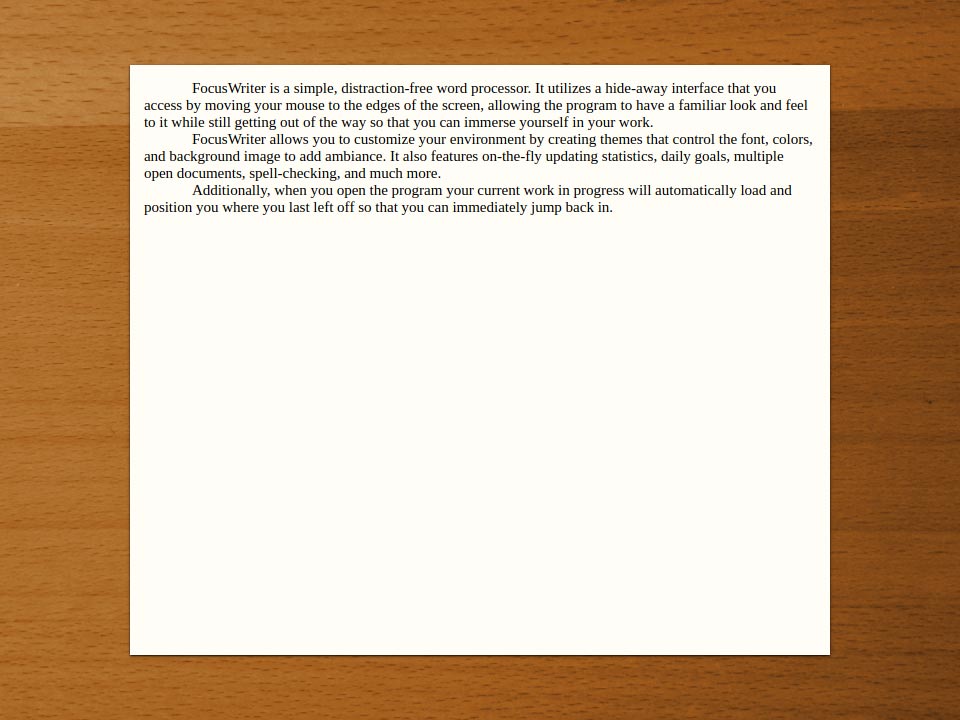 focuswriter sebagai aplikasi menulis alternatif ms word