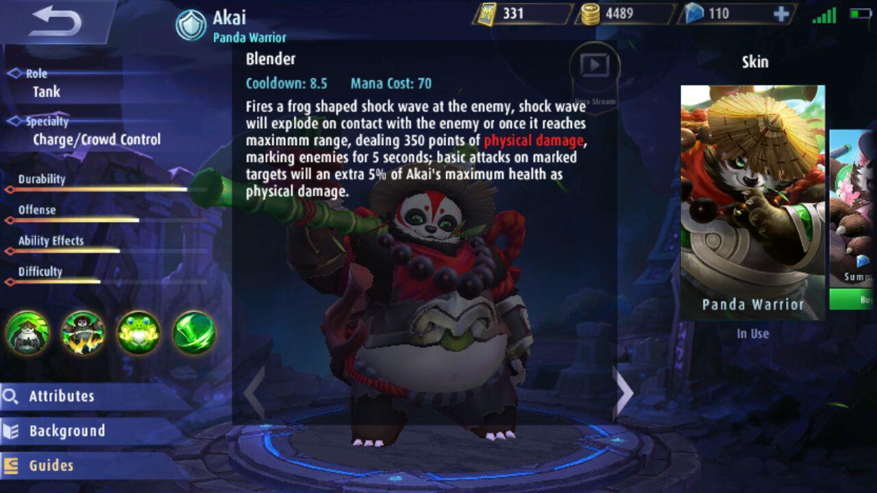 Tips Memakai Hero Mobile Legends: Akai Panda Warrior