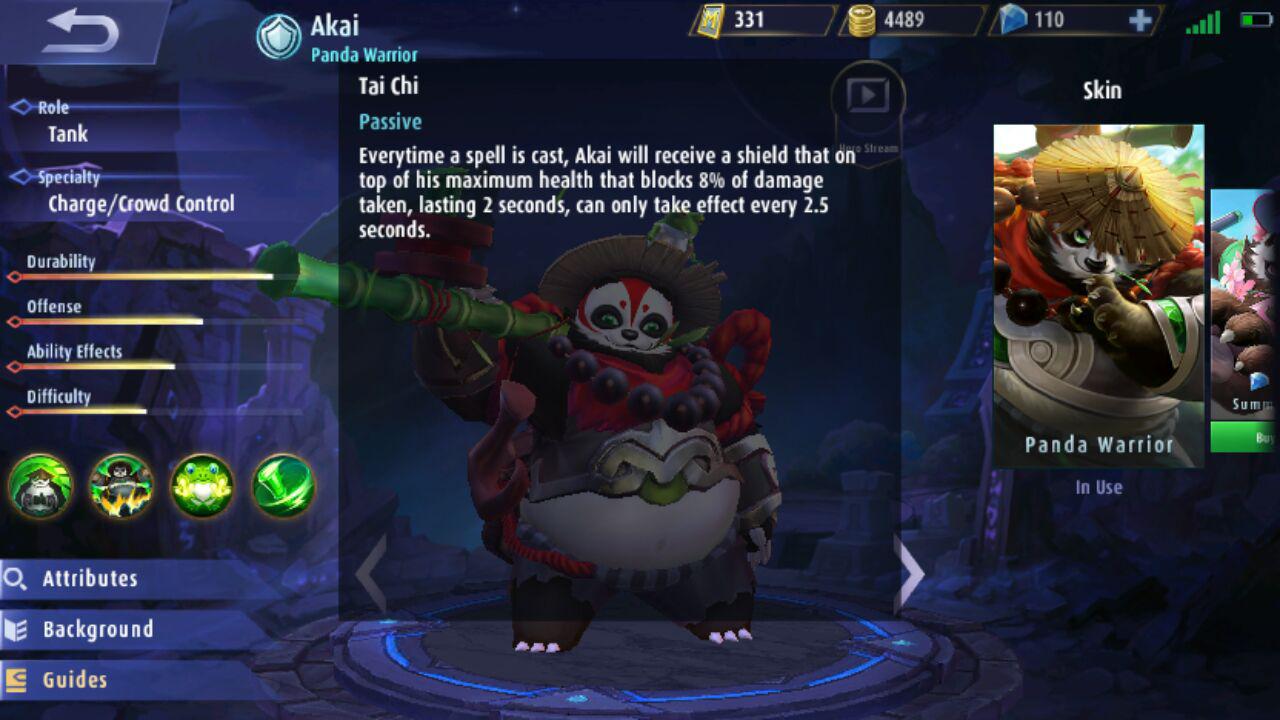 Tips Akai Panda Warrior