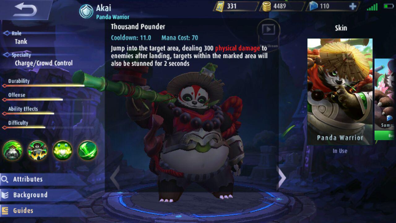Tips Memakai Hero Mobile Legends: Akai Panda Warrior