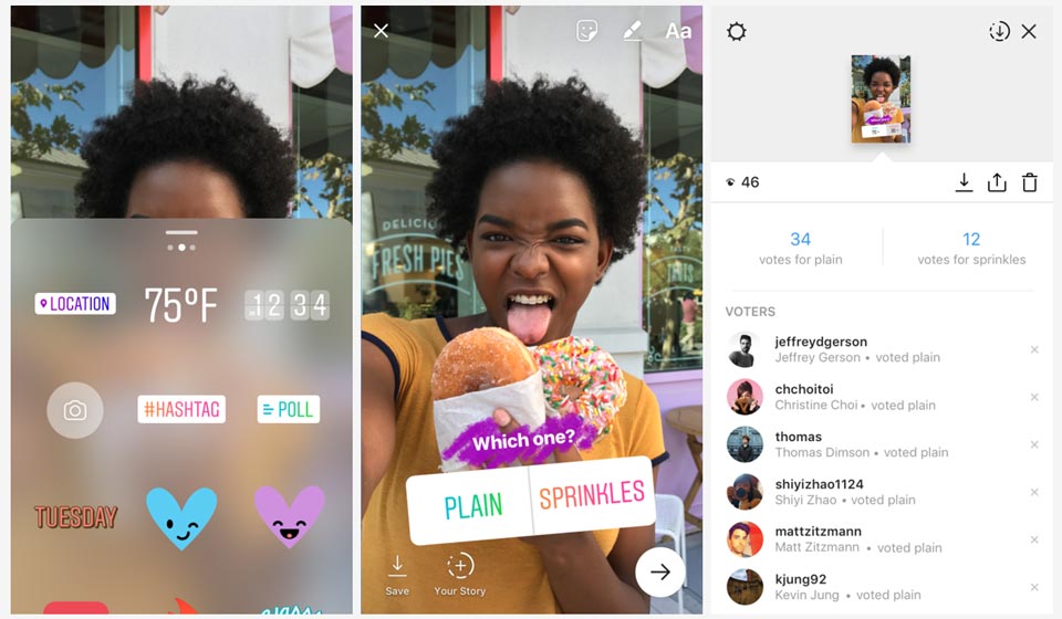 stiker polling instagram stories