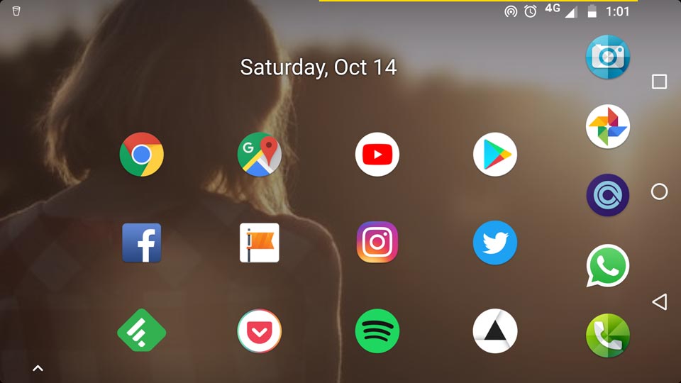 tampilan home screen horizontal pixel 2