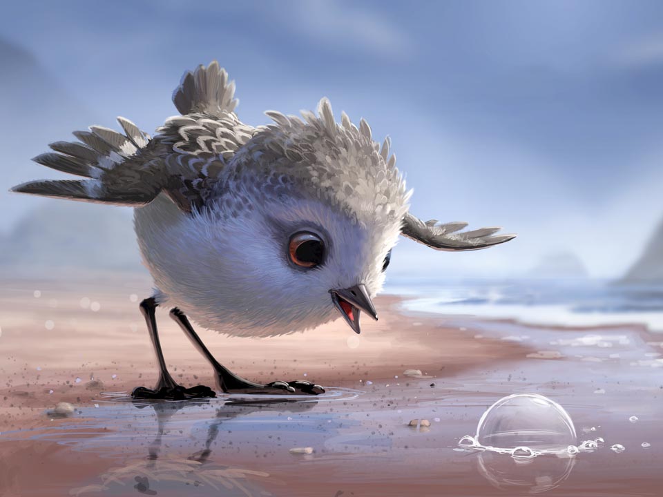 piper video film pendek animasi pixar