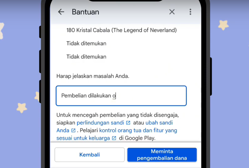 Cara Refund Google Play Store 9