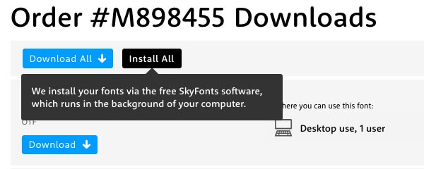download font dengan skyfonts