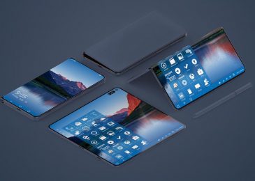 konsep foldable phone microsoft surface
