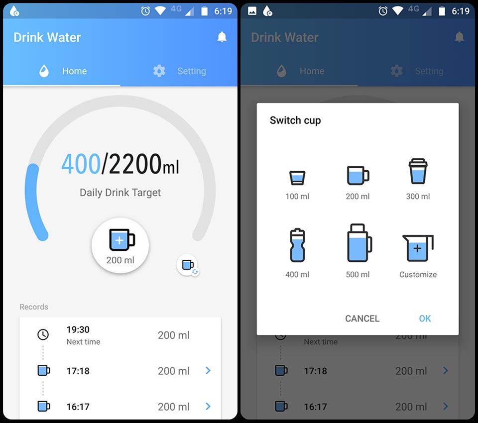 aplikasi reminder minum air putih