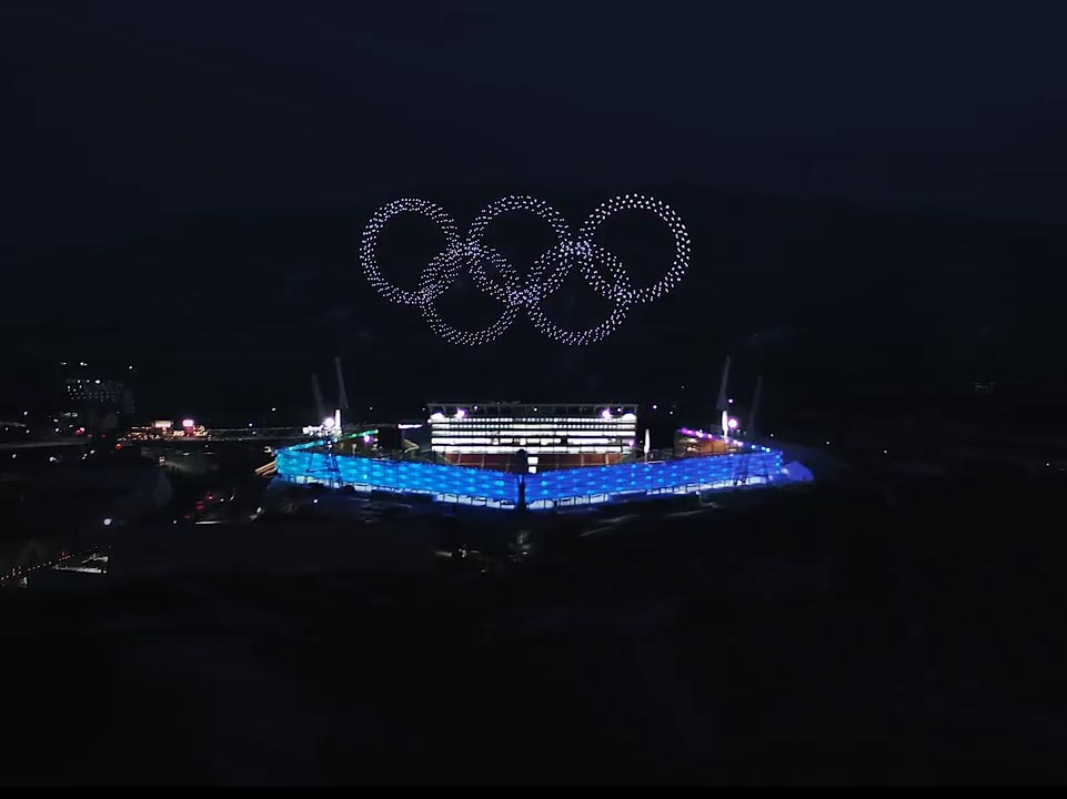 drone olimpiade musim dingin buatan Intel