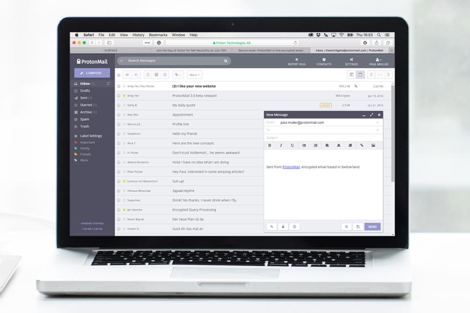 layanan email aman protonmail