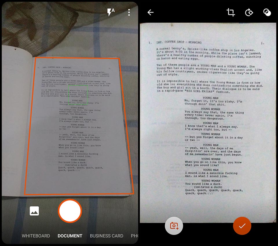scan dokumen dengan office lens