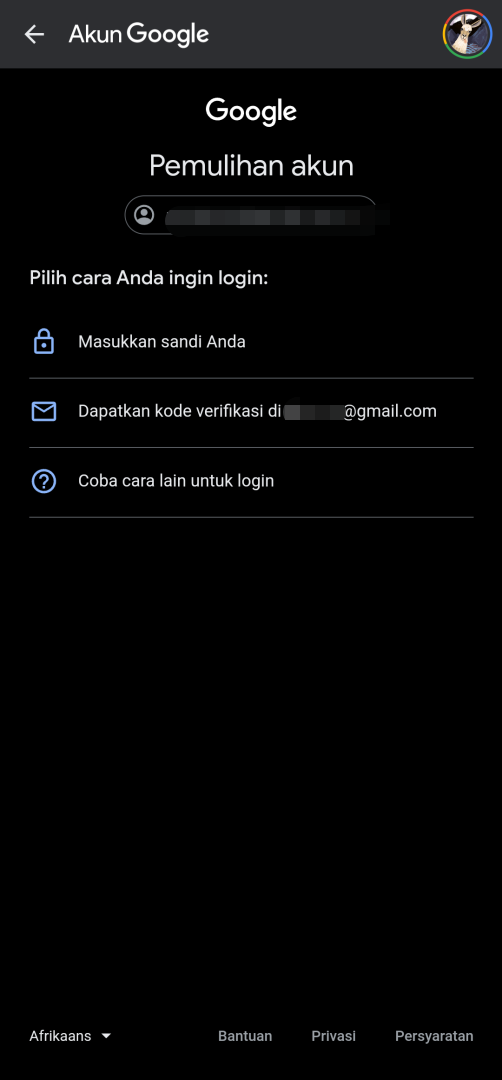 Cara Mengganti Password Gmail yang Lupa - Step 3