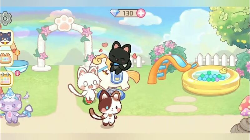 Lovely cat dream party