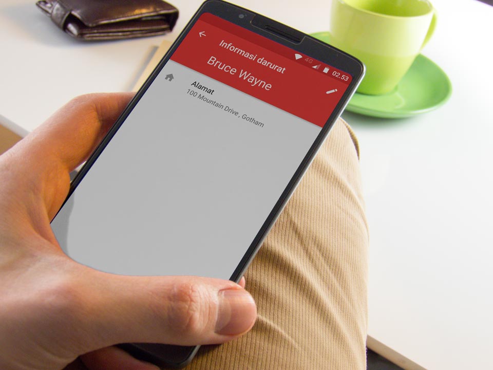 informasi darurat di handphone android