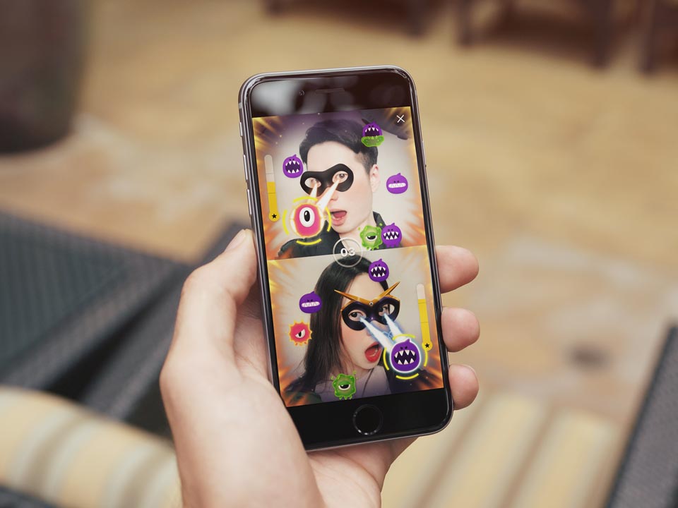 line face play video call