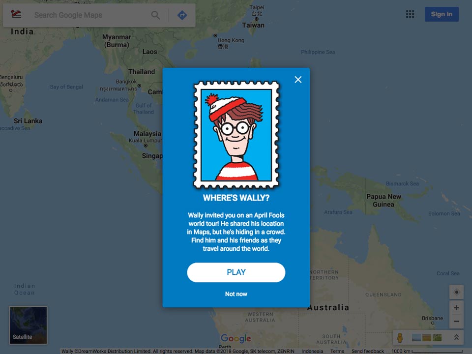 where's wally (waldo) google maps