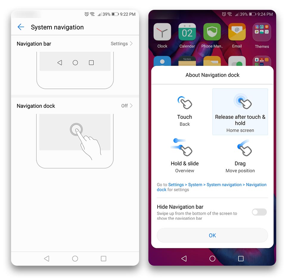 pilihan navigasi emui