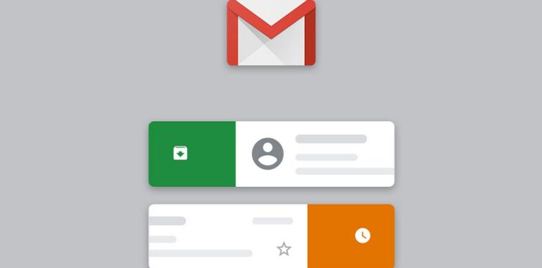 gestur swipe aplikasi gmail