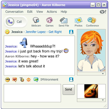 tampilan Yahoo Messenger jadul