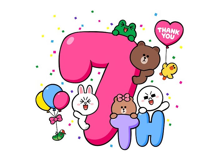 ulang tahun LINE ke-7