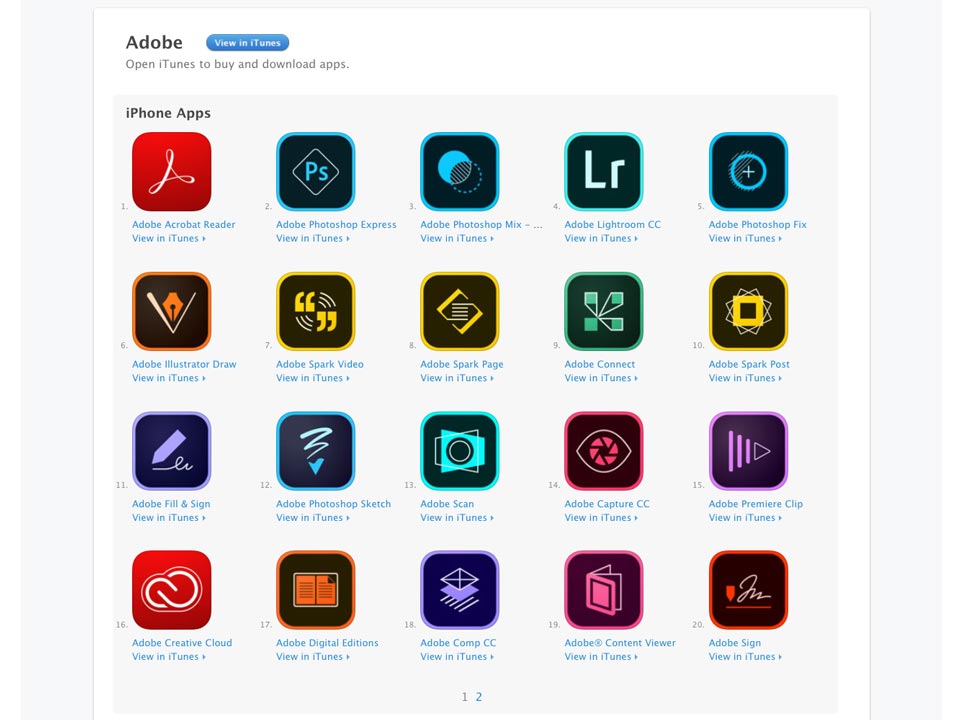 aplikasi adobe di app store