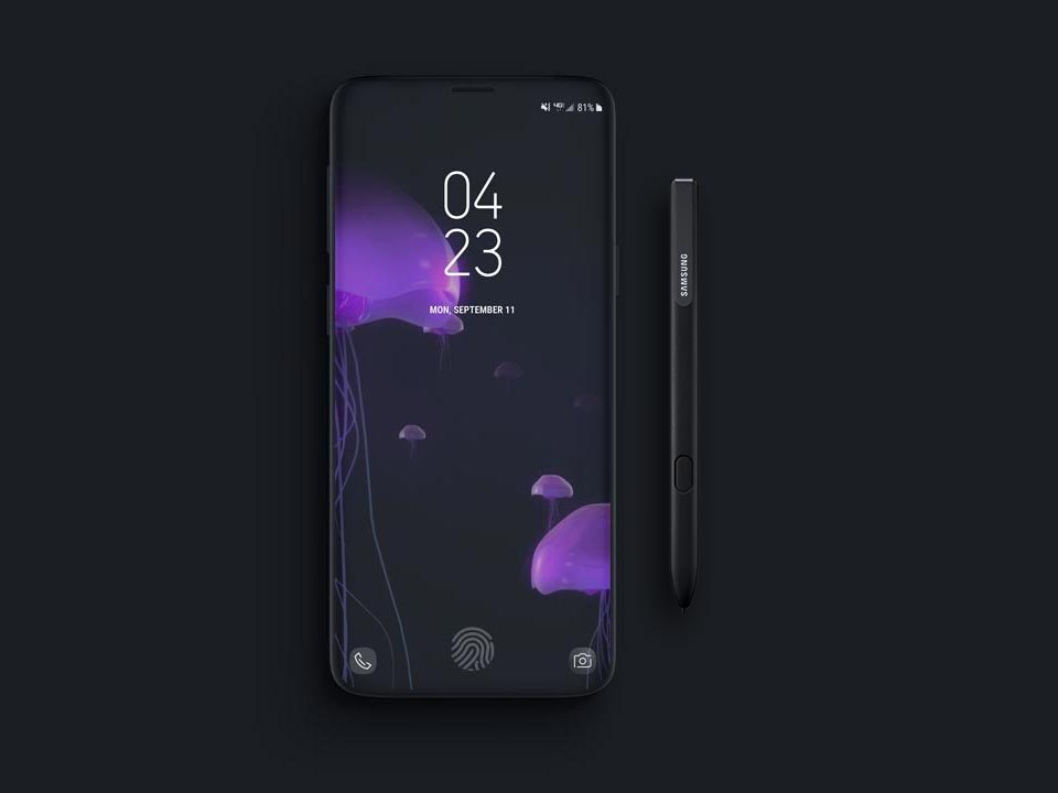 mockup samsung galaxy s10 pen